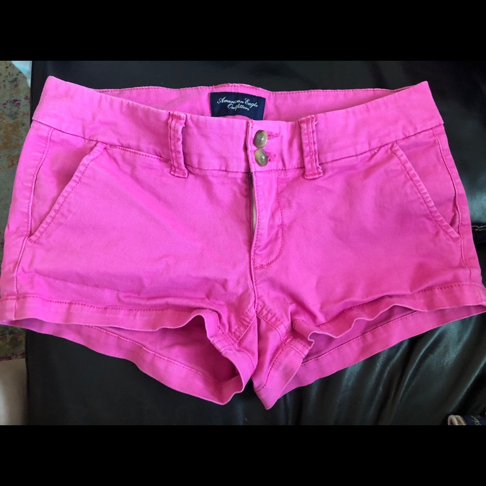 AE pink shorts